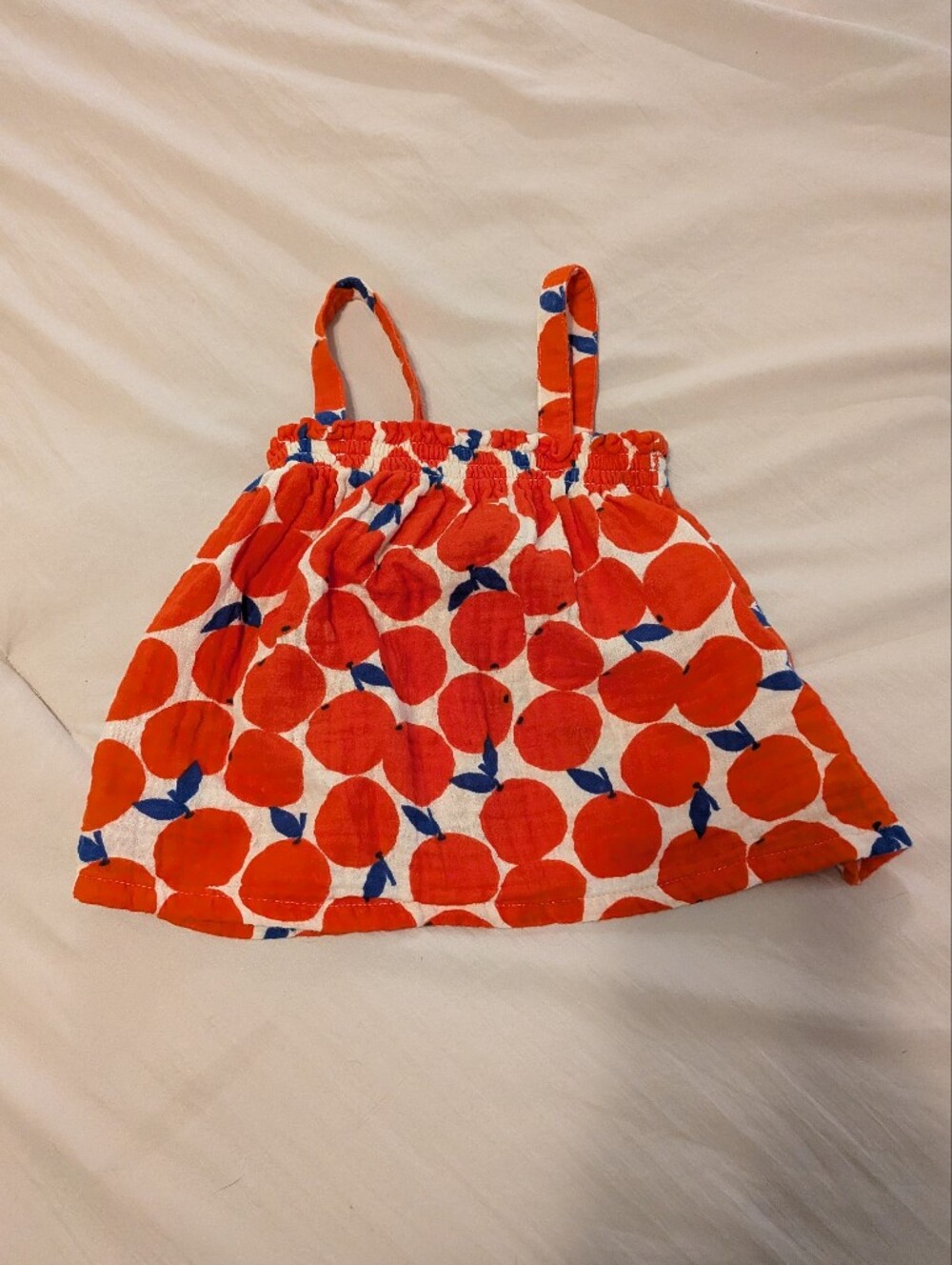 Hanna Andersson Orange Print Tank Top 3t, Like-New